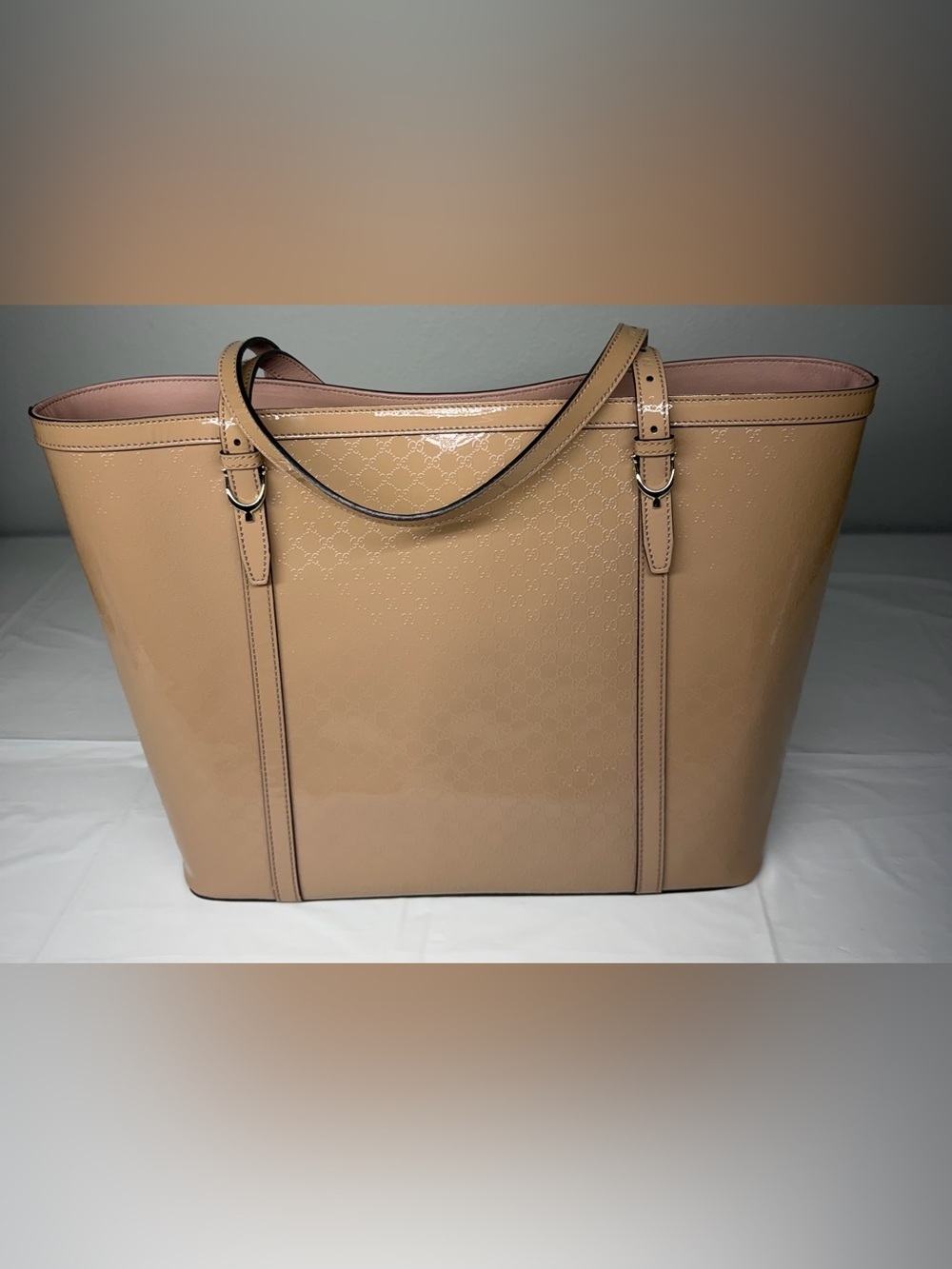 Gucci Microguccisimma Nice Patent leather tote bag